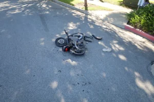 The scene of an e-bike crash that left a 12-year-old hospitalized with major injures in San Luis Obispo on May 9, 2026. (San Luis Obispo Police Department)