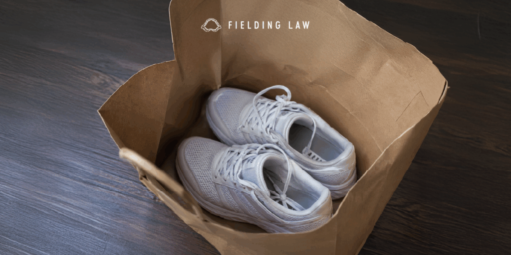 Pair of shoes saved in a bag like evidence