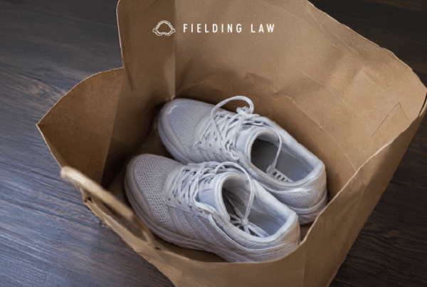 Pair of shoes saved in a bag like evidence