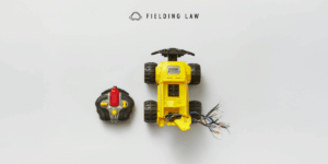 broken yellow car